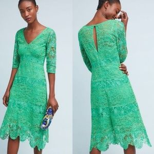 Tracy Reese by Anthropologie Emerald Green Angelica Dress